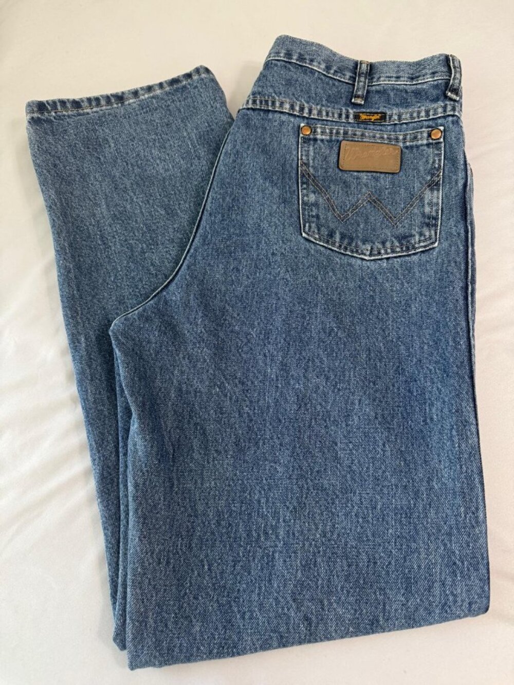 Wrangler Jeans 936RST Mens 38X34 Blue Denim Western BootCut Cotton